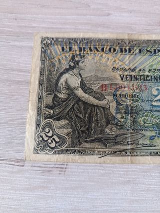 Billete 25 Pesetas Banco de España 1906