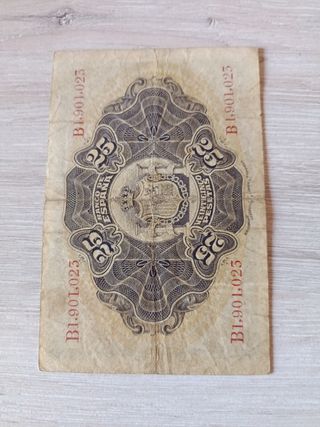Billete 25 Pesetas Banco de España 1906