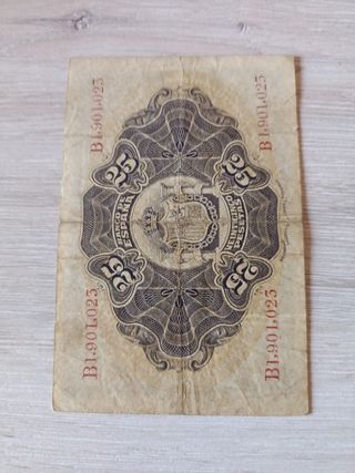 Billete 25 Pesetas Banco de España 1906