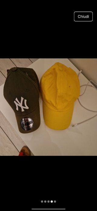 Set 2 Cappelli New Era Verde Oliva e Giallo