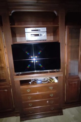 Mueble de salón con vitrinas