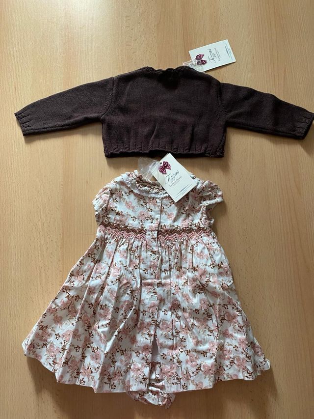 Vestido y rebeca Tizzas niña 6-12 meses