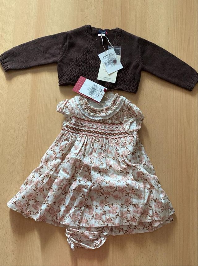 Vestido y rebeca Tizzas niña 6-12 meses
