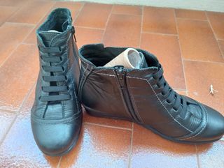 Botines piel negros talla 35
