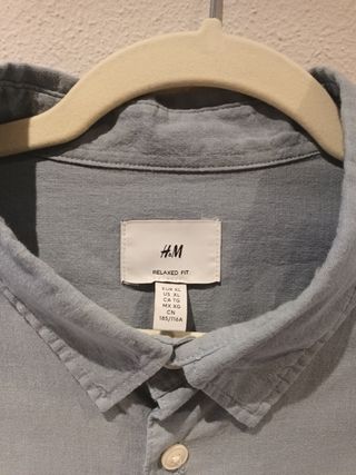 Camisa H&M Azul Talla XL