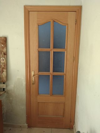 Puertas de interior madera (2 acristaladas)