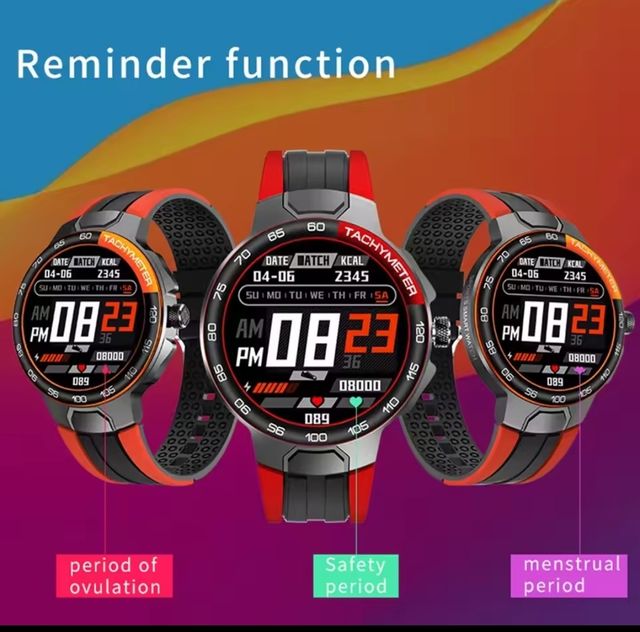 Reloj Inteligente Negro y Rojo