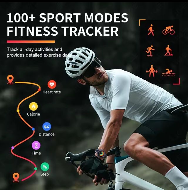 Reloj Inteligente Negro y Rojo