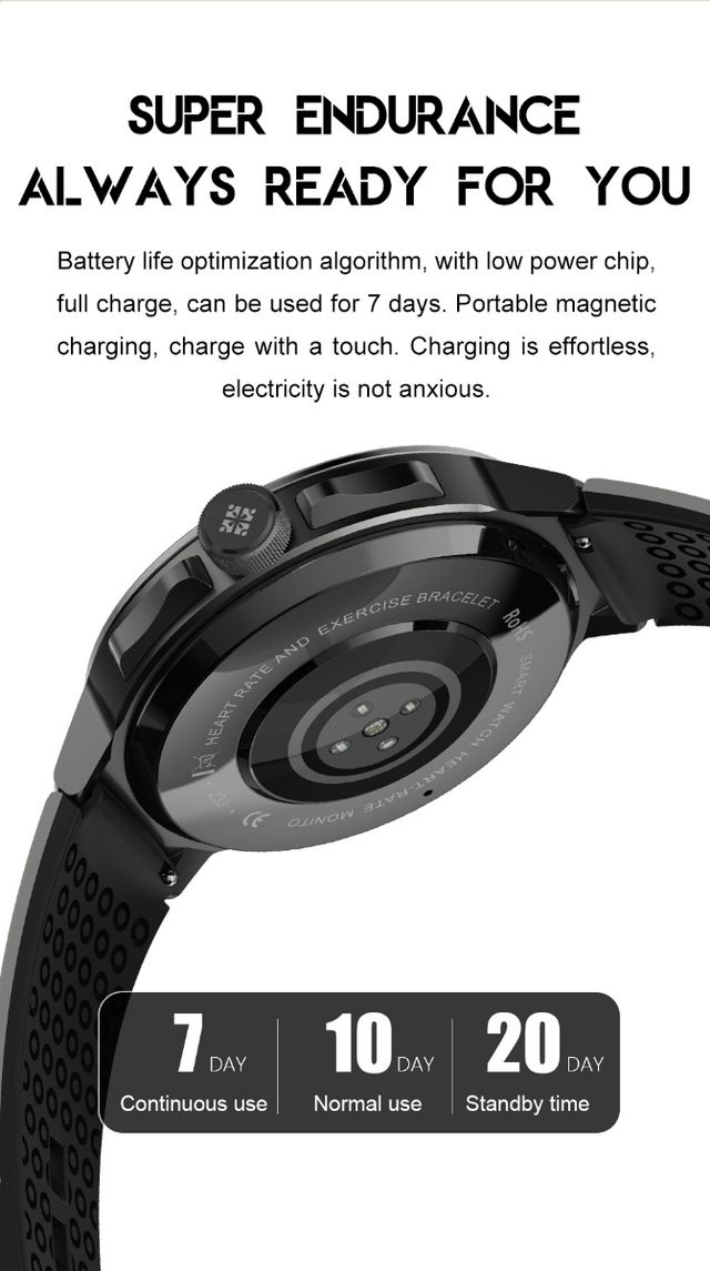 Reloj Inteligente Negro y Rojo