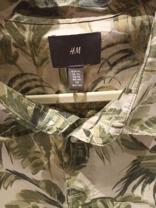 Camisa H&M Estampada Talla XL