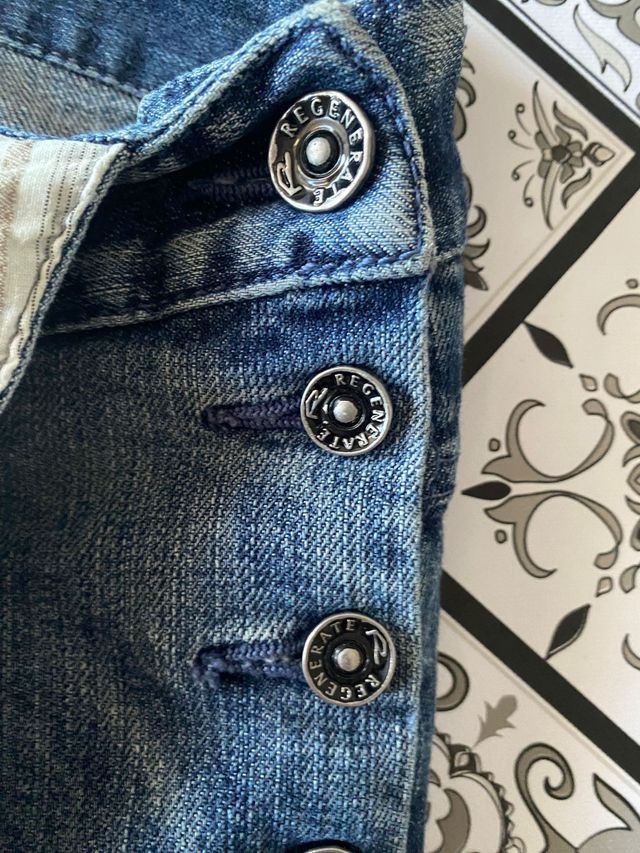 Salopette in jeans blu