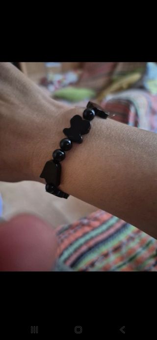 Pulsera Tous Negra Elástica