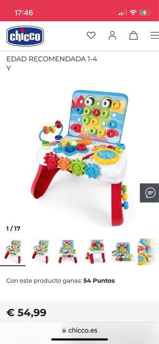 Mesa de actividades Chicco 1-4 años