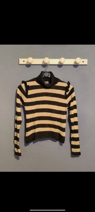 Jersey Noon rayas beige y gris