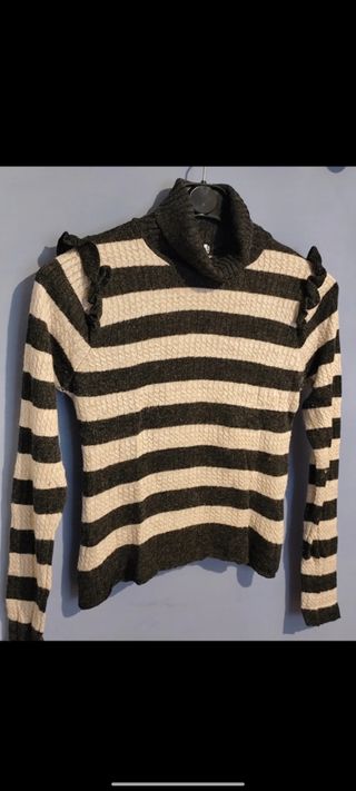 Jersey Noon rayas beige y gris