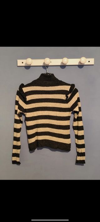 Jersey Noon rayas beige y gris