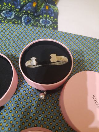 Pulsera Tous Oso Plata y Cadena