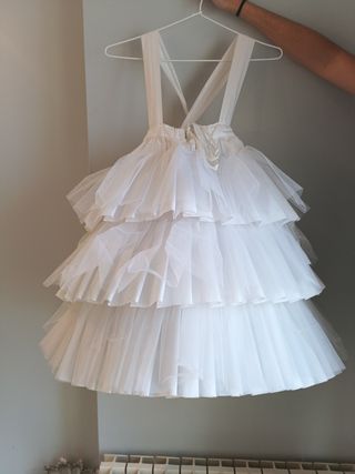 Cancán Fallera Niña 5-6 Años Blanco