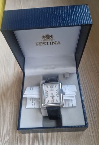 Reloj Festina F16080 hombre, plateado y negro