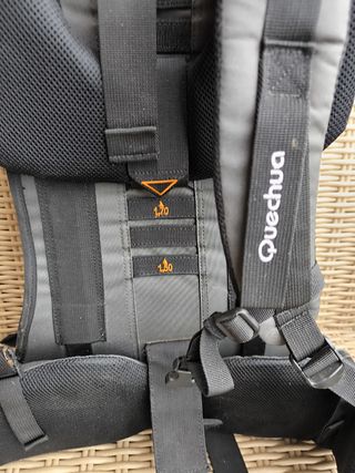 Mochila Portabebés Quechua Fortlaz 300 Gris y Azul