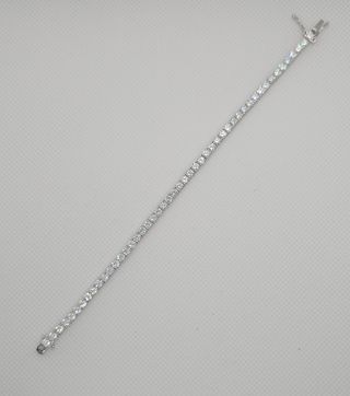 Pulsera Riviere Plata 925 Piedras Blancas