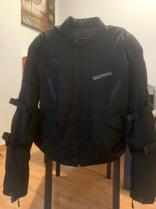 Chaqueta de moto GEARX negra