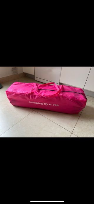 Cuna de viaje rosa