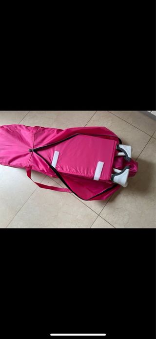 Cuna de viaje rosa
