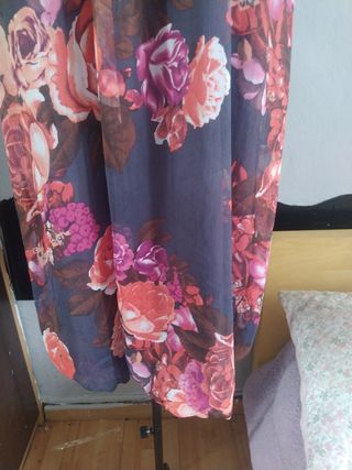 Vestido gasa estampado floral