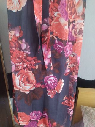 Vestido gasa estampado floral