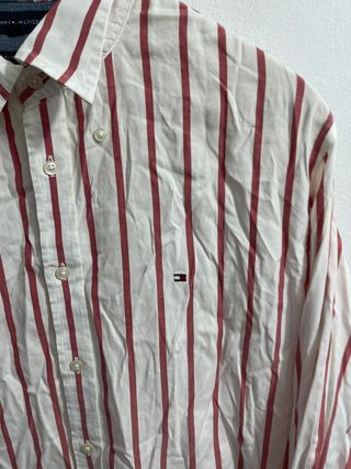 ¡¡OFERTA! Talla L Camisa Tommy Hilfiger Rayas Roja