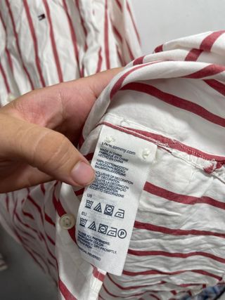 ¡¡OFERTA! Talla L Camisa Tommy Hilfiger Rayas Roja