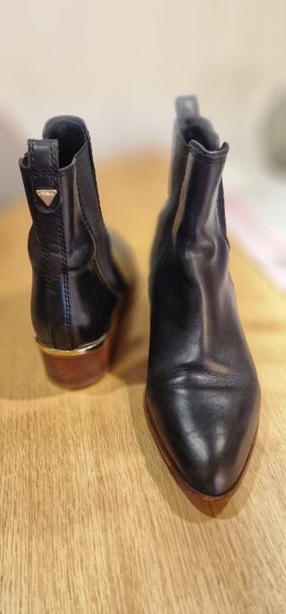 Botín Uterqüe Negro Talla 38