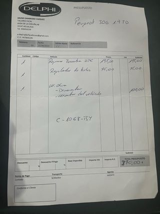 Bomba Inyectora Lucas 1.9TD Reparada