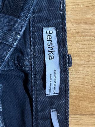 Pantalones Cargo Bershka Azul Marino Talla 34