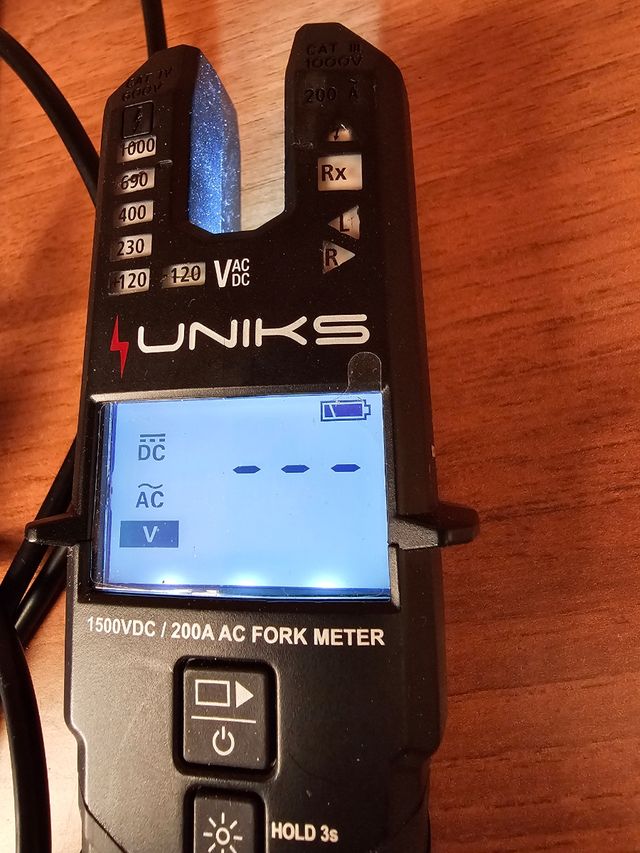 Uniks CF1500 1500VDC/200A AC Fork Meter