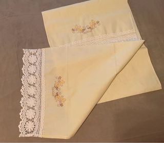 Sábanas Vintage Cama 135 Amarillas