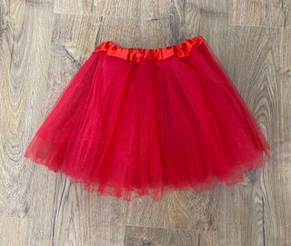 Falda Tutú Roja Talla Única (1 Uso)
