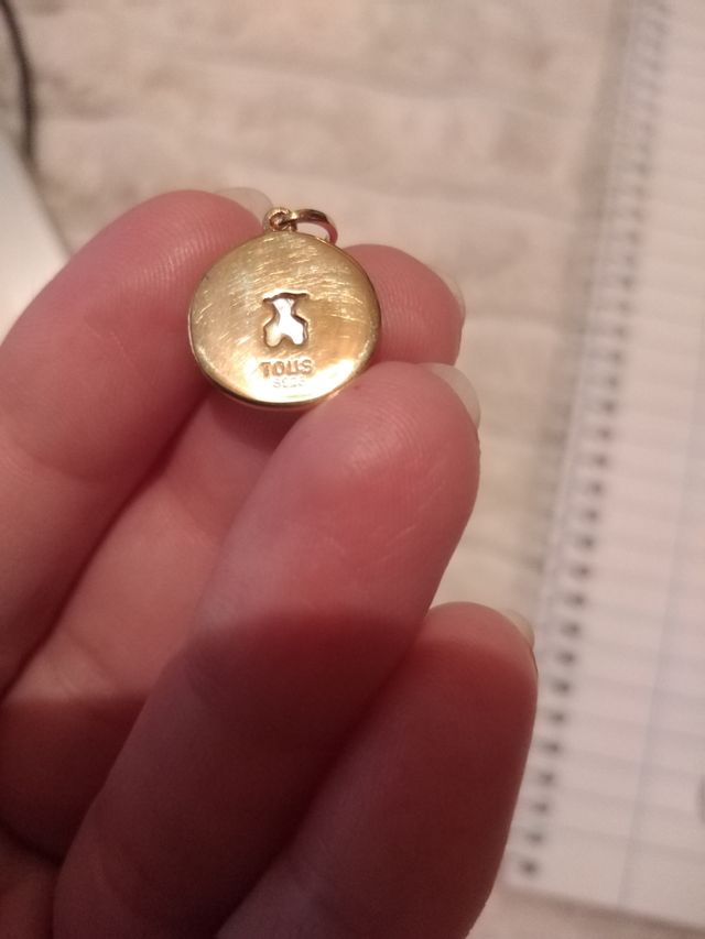 Colgante Tous Oso Nácar Dorado