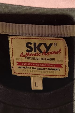 T-shirt SKY blu con stampa