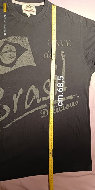 T-shirt SKY blu con stampa