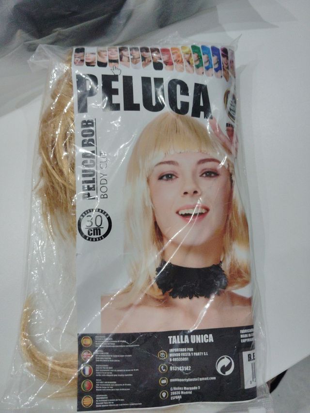 Peluca rubia Bob corte
