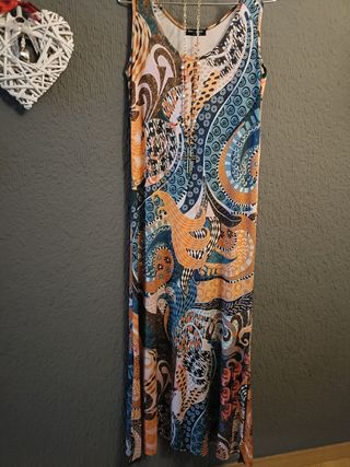 Vestido largo estampado