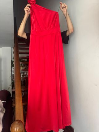 Vestido fiesta rojo talla 38