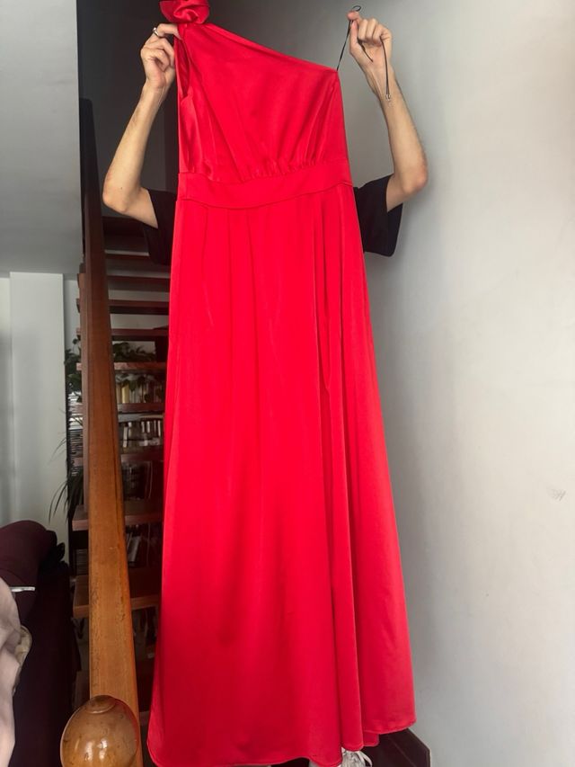 Vestido fiesta rojo talla 38