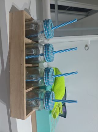 Set 4 Vasos Mini Cóctel con Pajita