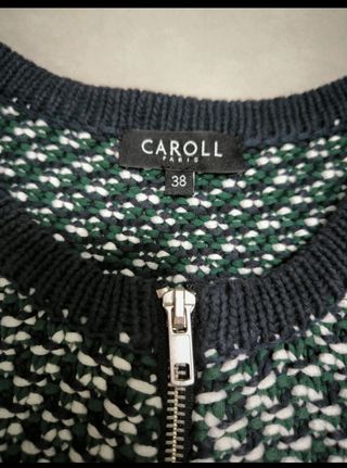 Chaqueta de punto CAROLL verde talla M