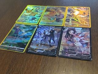 Cartas de Pokémon Eevee y sus evoluciones