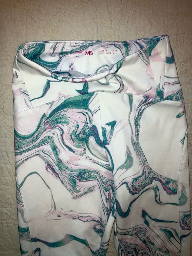 Mallas Zara niña estampado mármol