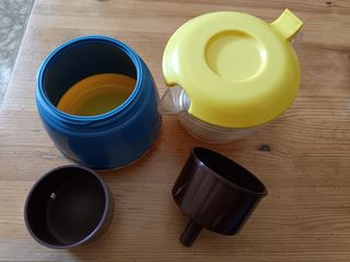 Cafetera Microondas Plástico Amarillo/Azul